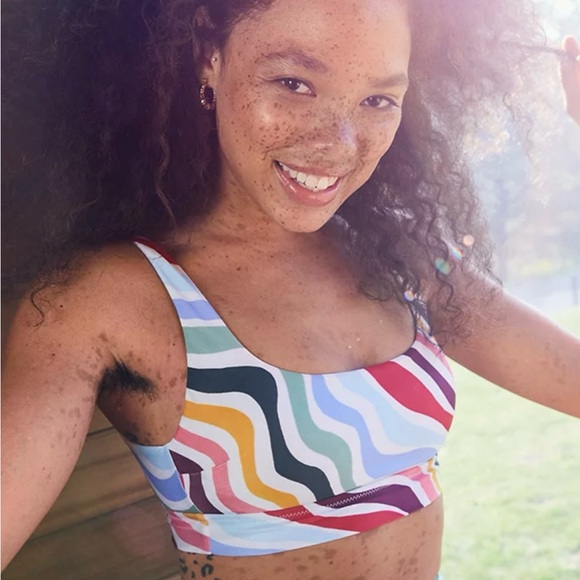 aerie Other - NWT Aerie Multi Color Scoop Bikini Top